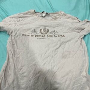 Forever 21 Cream Short Sleeve Tee